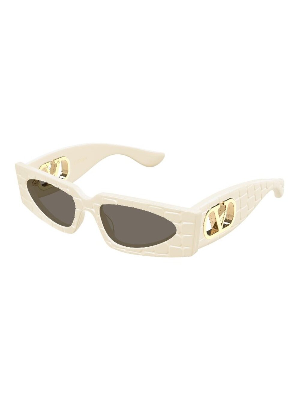New Valentino Women's Sunglasses White Grey Lens Acetate Frame VG0001S 005 53
